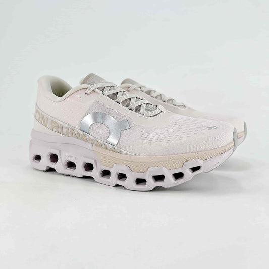 On Cloudmonster 2 – Unisex Lightweight Breathable Maximum Cushioning Running Shoes | Pearl White & Silver
