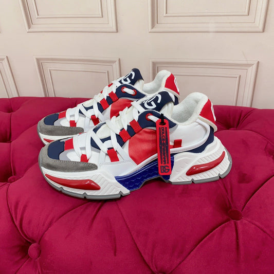 D*G 2026 Luxury Genuine Leather Casual Sneakers - Italian Designer Unisex Shoes