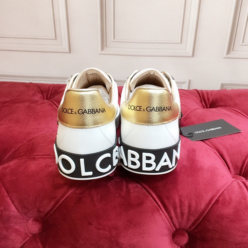 D*G 2026 Luxury Genuine Leather Casual Sneakers - Italian Designer Unisex Shoes