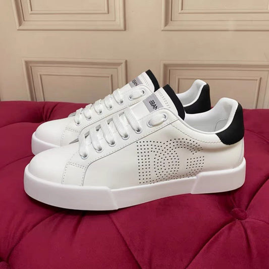 D*G 2026 Luxury Genuine Leather Casual Sneakers - Italian Designer Unisex Shoes
