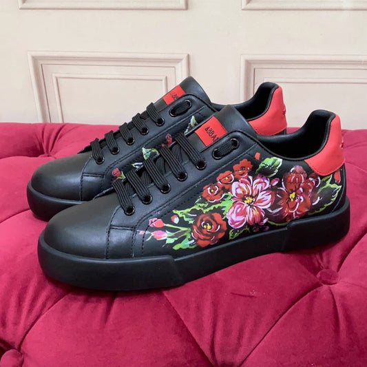 D*G 2026 Luxury Genuine Leather Casual Sneakers - Italian Designer Unisex Shoes