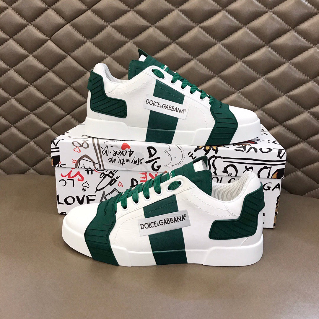 D*G 2026 Luxury Genuine Leather Casual Sneakers - Italian Designer Unisex Shoes