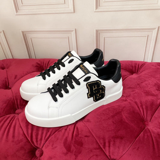 D*G 2026 Premium Leather Casual Sneakers - Designer Unisex Shoes in 2 Colors