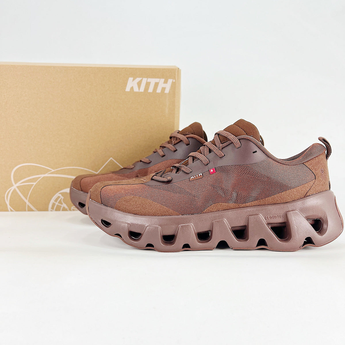 KITH × On Cloudswift K-Tech 1 – Unisex Lightweight Breathable Luxury Collaborative Running & Lifestyle Shoes | Chocolate Brown