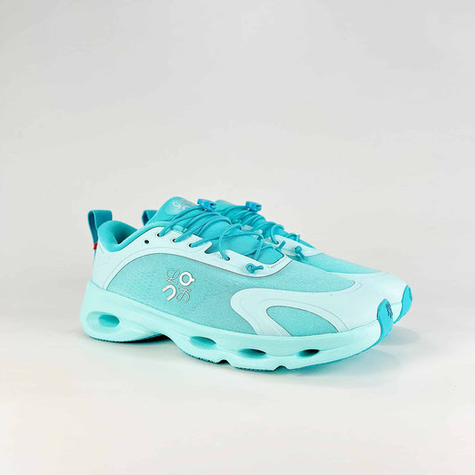 Loewe × On Cloudsolo – Unisex Lightweight Breathable Luxury Collaborative Running Shoes | Aqua Blue & Turquoise