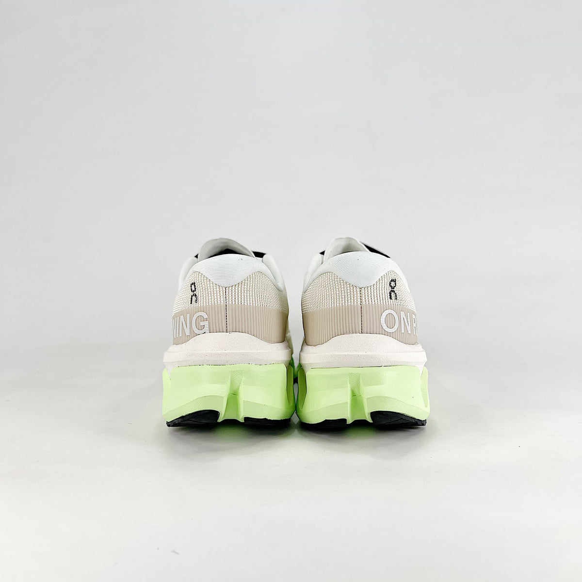 On Cloudmonster 3 – Unisex Lightweight Breathable Maximum Cushioning Running Shoes | White & Lime Green