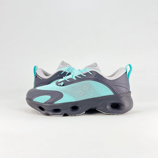 Loewe × On Cloudsolo – Unisex Lightweight Breathable Luxury Collaborative Running Shoes | Aqua Mint & Charcoal