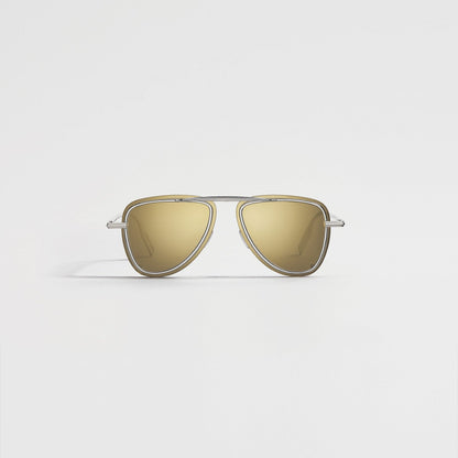 D**R 30Montaigne S6U Rimless Sunglasses | Gold Metal Frame, Brown Gradient Bevelled Lenses, CD Logo Temple | Multiple Colors