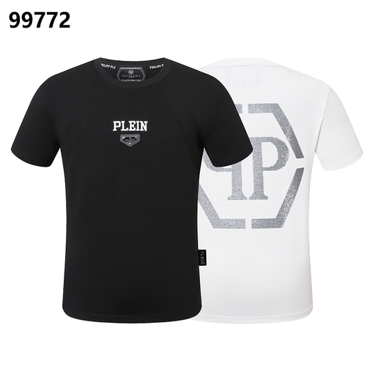 P**P Men's Collector's Edition Logo Emblem T-Shirt | Black White