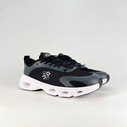 Loewe × On Cloudsolo – Unisex Lightweight Breathable Luxury Collaborative Running Shoes | Black & Slate Gray