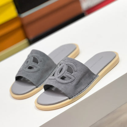 D*G 2026 Premium Leather Casual Slippers - Designer Men's Slides in 6 Colors