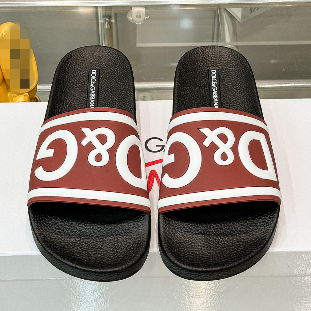 D*G 2026 Premium Leather Casual Slippers - Designer Men's Slides in 4 Styles