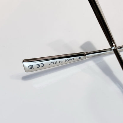 D**R Round Sunglasses | Silver Double-Bridge Metal Frame & Dark Grey Lenses