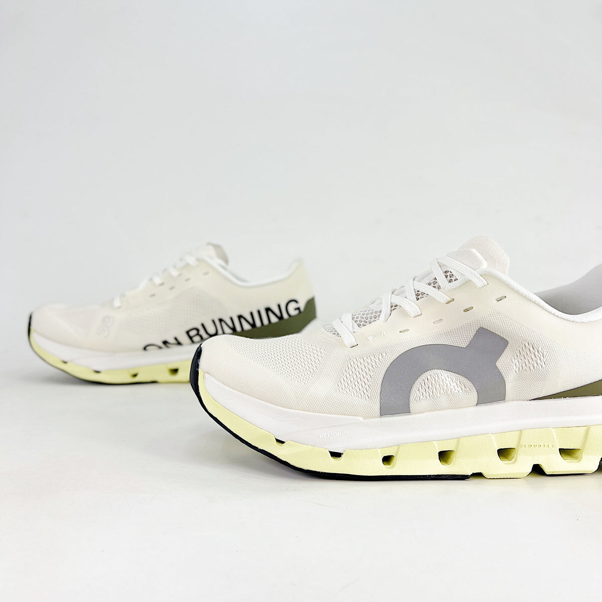 On Cloudflow 5 – Unisex Lightweight Breathable High-Performance Running Shoes | White, Butter Yellow & Olive