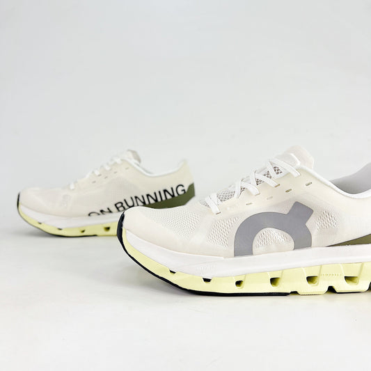 On Cloudflow 5 – Unisex Lightweight Breathable High-Performance Running Shoes | White, Butter Yellow & Olive
