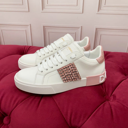 D*G 2026 Premium Leather Casual Sneakers - Designer Unisex Shoes in 2 Colors