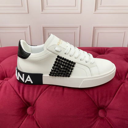 D*G 2026 Premium Leather Casual Sneakers - Designer Unisex Shoes in 2 Colors