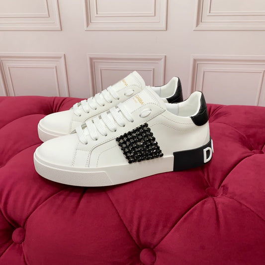 D*G 2026 Premium Leather Casual Sneakers - Designer Unisex Shoes in 2 Colors