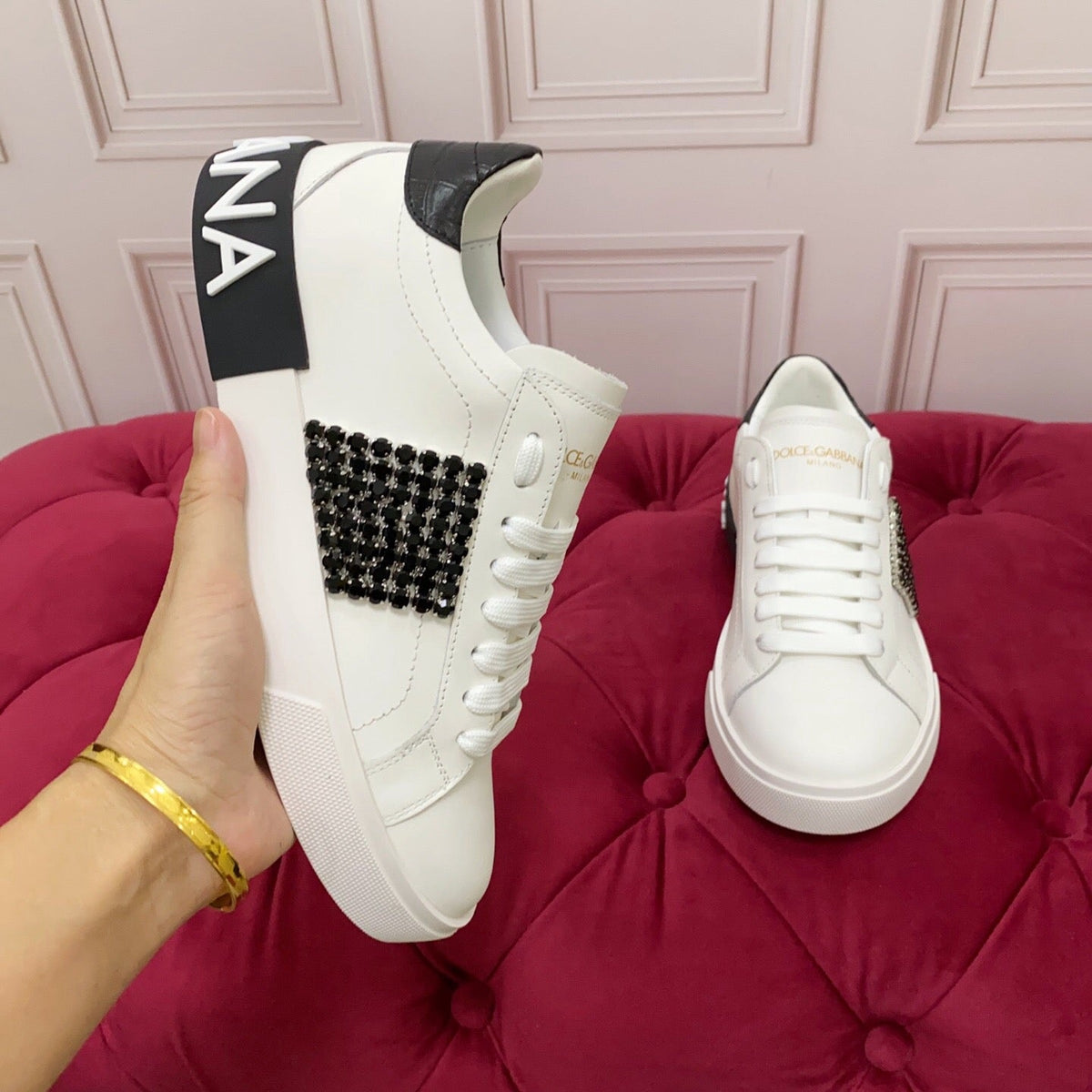 D*G 2026 Premium Leather Casual Sneakers - Designer Unisex Shoes in 2 Colors