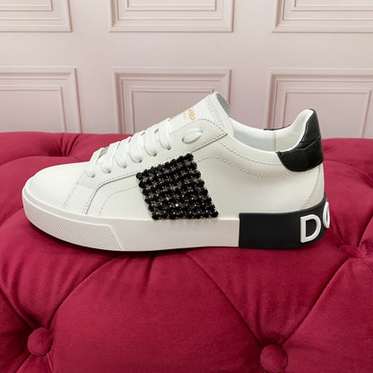 D*G 2026 Premium Leather Casual Sneakers - Designer Unisex Shoes in 2 Colors