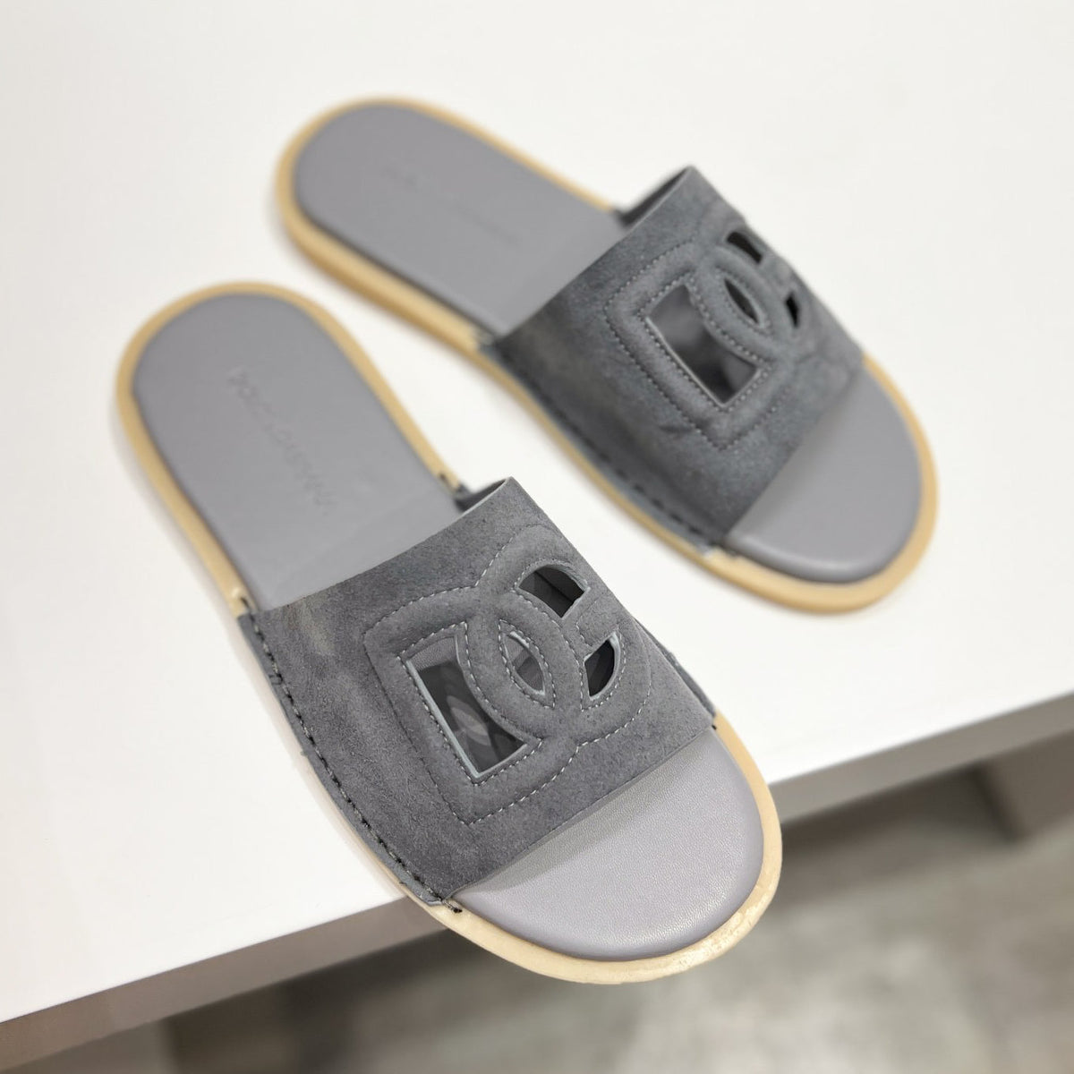 D*G 2026 Premium Leather Casual Slippers - Designer Men's Slides in 6 Colors