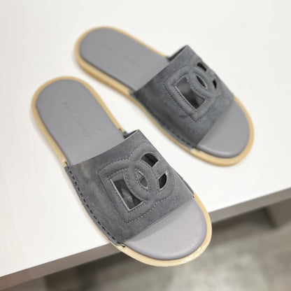 D*G 2026 Premium Leather Casual Slippers - Designer Men's Slides in 6 Colors