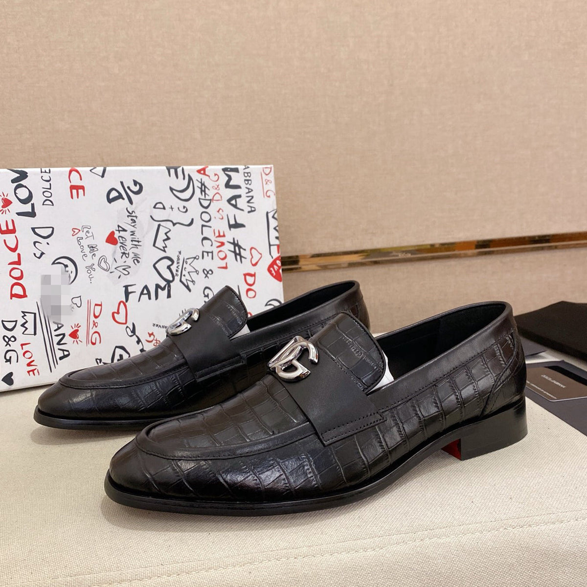 D*G 2026 Premium Leather Casual Sneakers - Designer Men's Shoes in 4 Colors