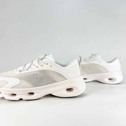 Loewe × On Cloudsolo – Unisex Lightweight Breathable Luxury Collaborative Running Shoes | White & Light Gray