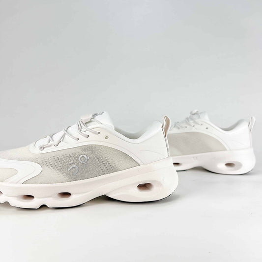 Loewe × On Cloudsolo – Unisex Lightweight Breathable Luxury Collaborative Running Shoes | White & Light Gray