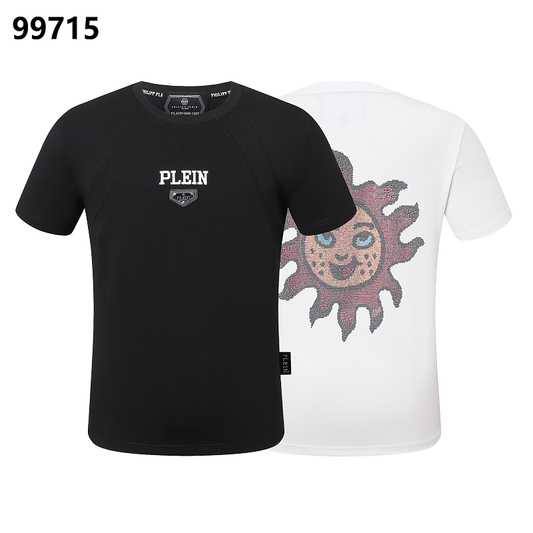P**P Men's Night Out Logo Emblem T-Shirt | Black White