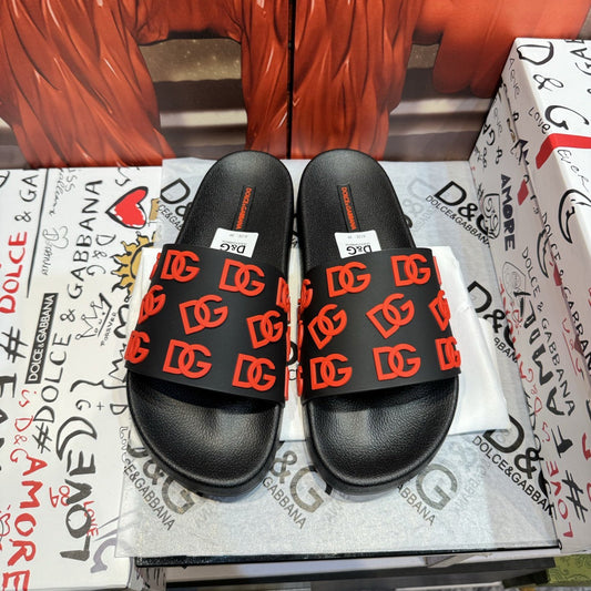 D*G 2026 Premium Leather Casual Slippers - Designer Men's Slides in 4 Styles