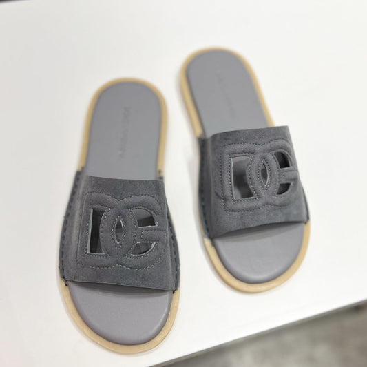 D*G 2026 Premium Leather Casual Slippers - Designer Men's Slides in 6 Colors