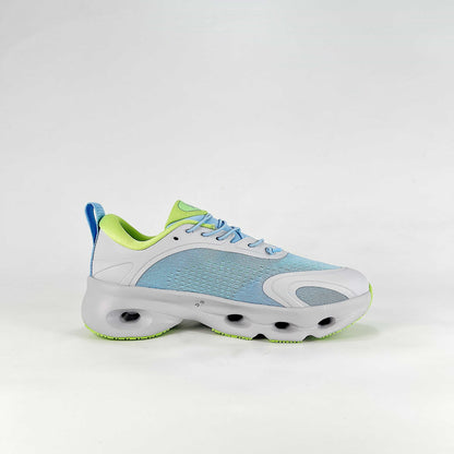Loewe × On Cloudsolo – Unisex Lightweight Breathable Luxury Collaborative Running Shoes | Ice Blue & Lime Green