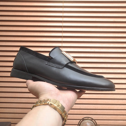 D*G 2026 Premium Leather Casual Sneakers - Designer Men's Shoes in Black