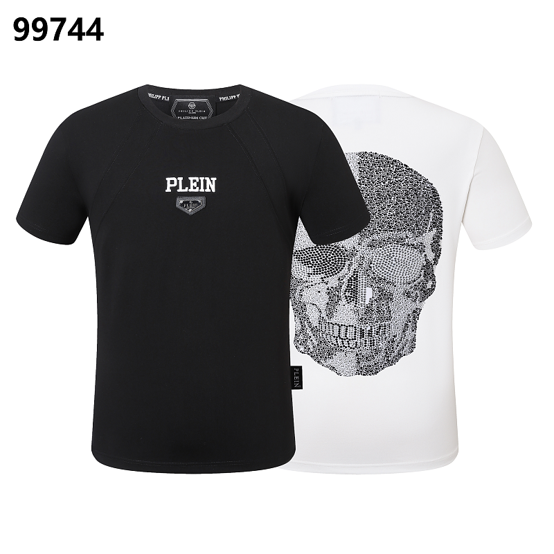 P**P Men's First Class Logo Emblem T-Shirt | Black White