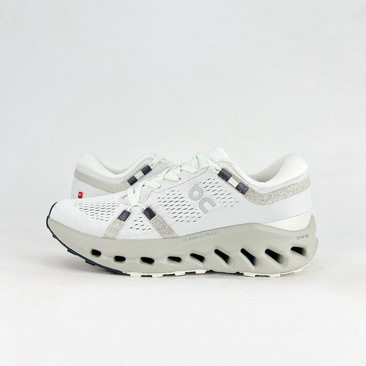 On Cloudsurfer 2 – Unisex Lightweight Breathable Soft Cushioned Road Running Shoes | White & Pearl Gray