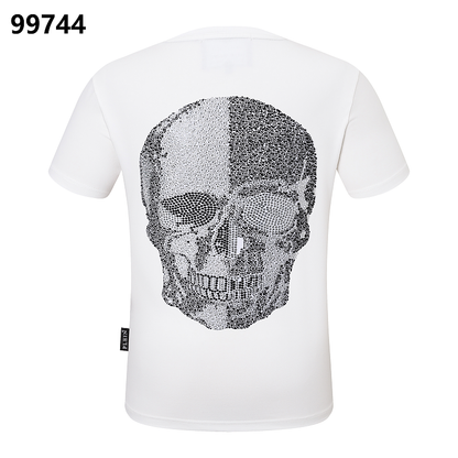 P**P Men's First Class Logo Emblem T-Shirt | Black White