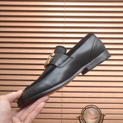 D*G 2026 Premium Leather Casual Sneakers - Designer Men's Shoes in Black