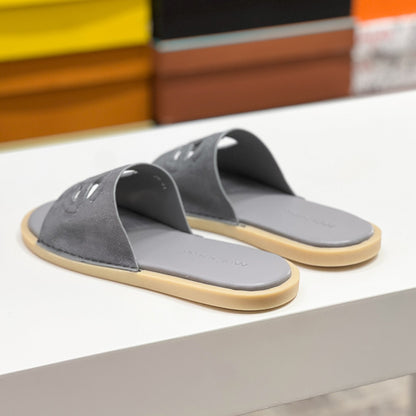 D*G 2026 Premium Leather Casual Slippers - Designer Men's Slides in 6 Colors