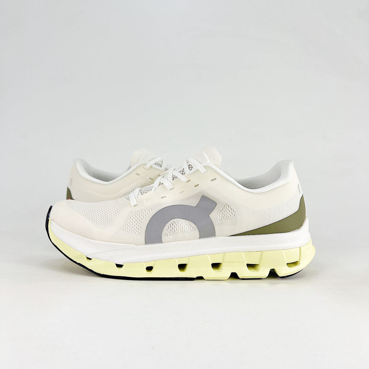 On Cloudflow 5 – Unisex Lightweight Breathable High-Performance Running Shoes | White, Butter Yellow & Olive