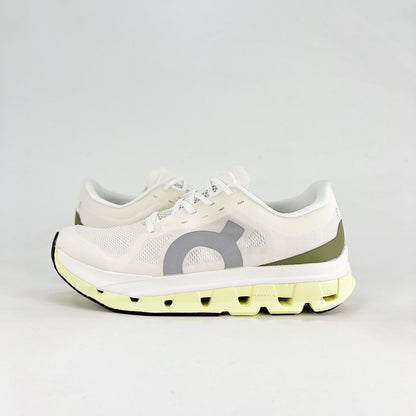 On Cloudflow 5 – Unisex Lightweight Breathable High-Performance Running Shoes | White, Butter Yellow & Olive