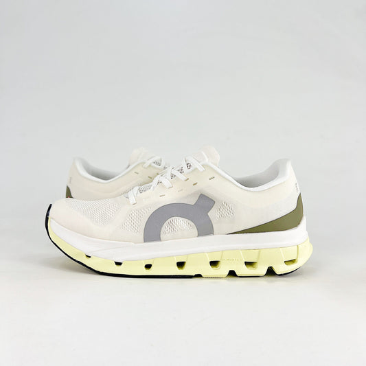 On Cloudflow 5 – Unisex Lightweight Breathable High-Performance Running Shoes | White, Butter Yellow & Olive
