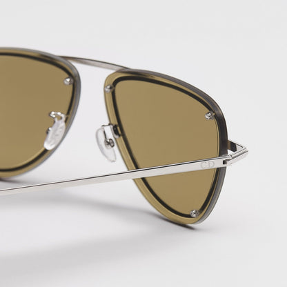 D**R 30Montaigne S6U Rimless Sunglasses | Gold Metal Frame, Brown Gradient Bevelled Lenses, CD Logo Temple | Multiple Colors
