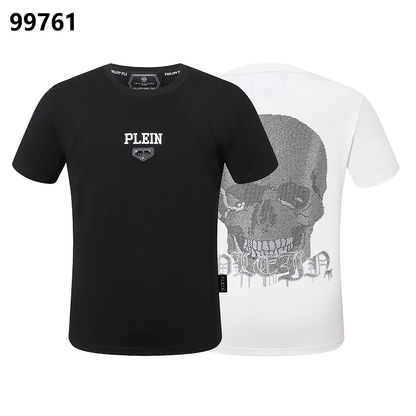 P**P Men's Wedding Guest Logo Emblem T-Shirt | Black White