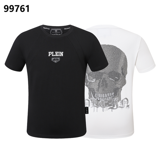 P**P Men's Wedding Guest Logo Emblem T-Shirt | Black White