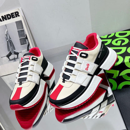 D*G 2026 Premium Leather Casual Sneakers - Designer Men's Shoes in 3 Colors