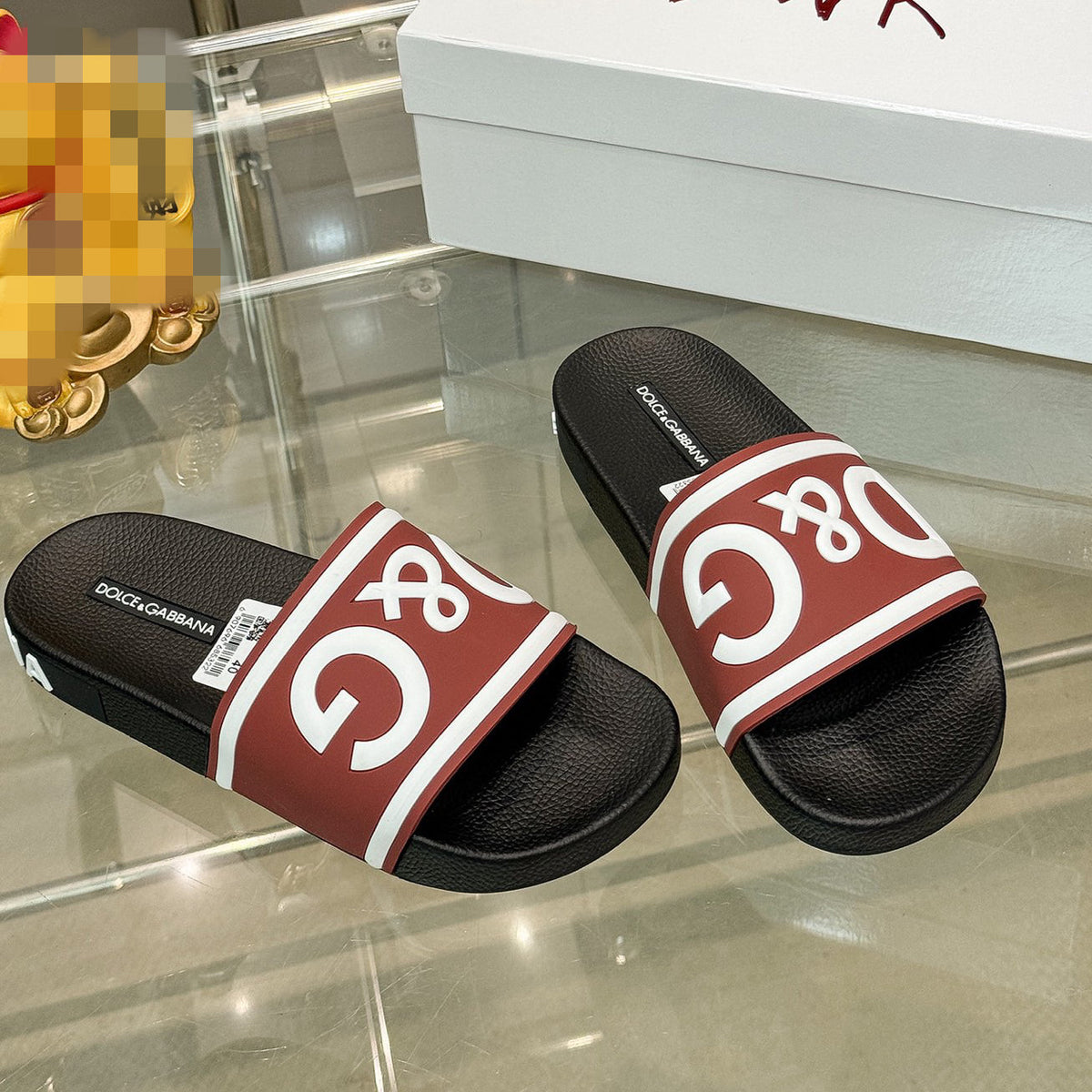 D*G 2026 Premium Leather Casual Slippers - Designer Men's Slides in 4 Styles