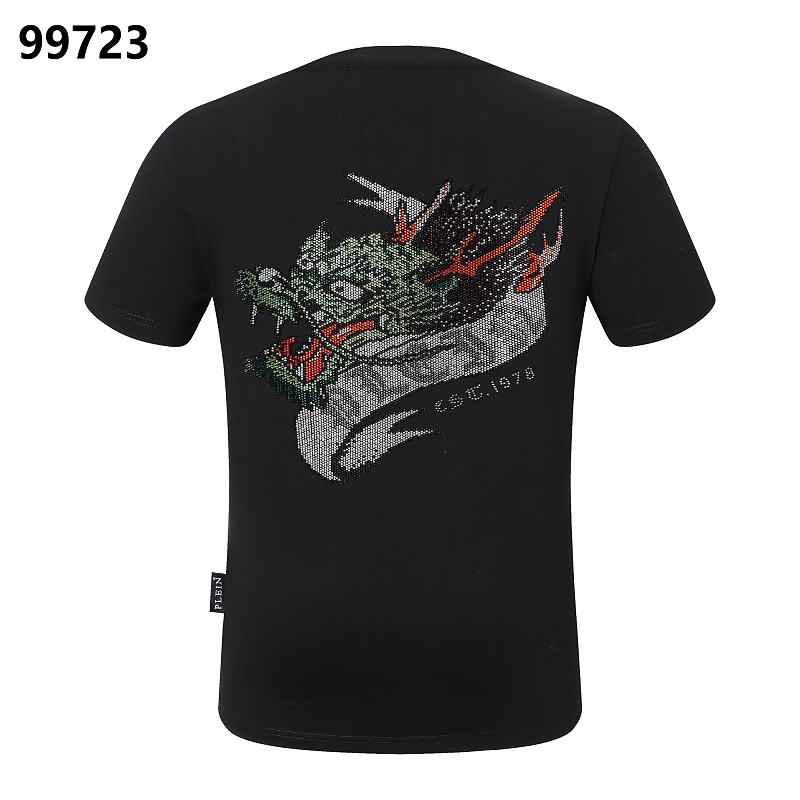 P**P Men's Resort Logo Emblem T-Shirt | Black White