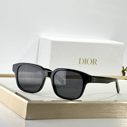 D**R Square Sunglasses | Transparent Champagne Frame, Honey Brown Gradient Lenses & Black CD Logo Hinge | 6 Colorways