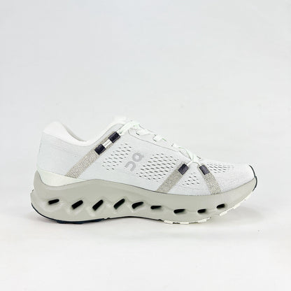 On Cloudsurfer 2 – Unisex Lightweight Breathable Soft Cushioned Road Running Shoes | White & Pearl Gray